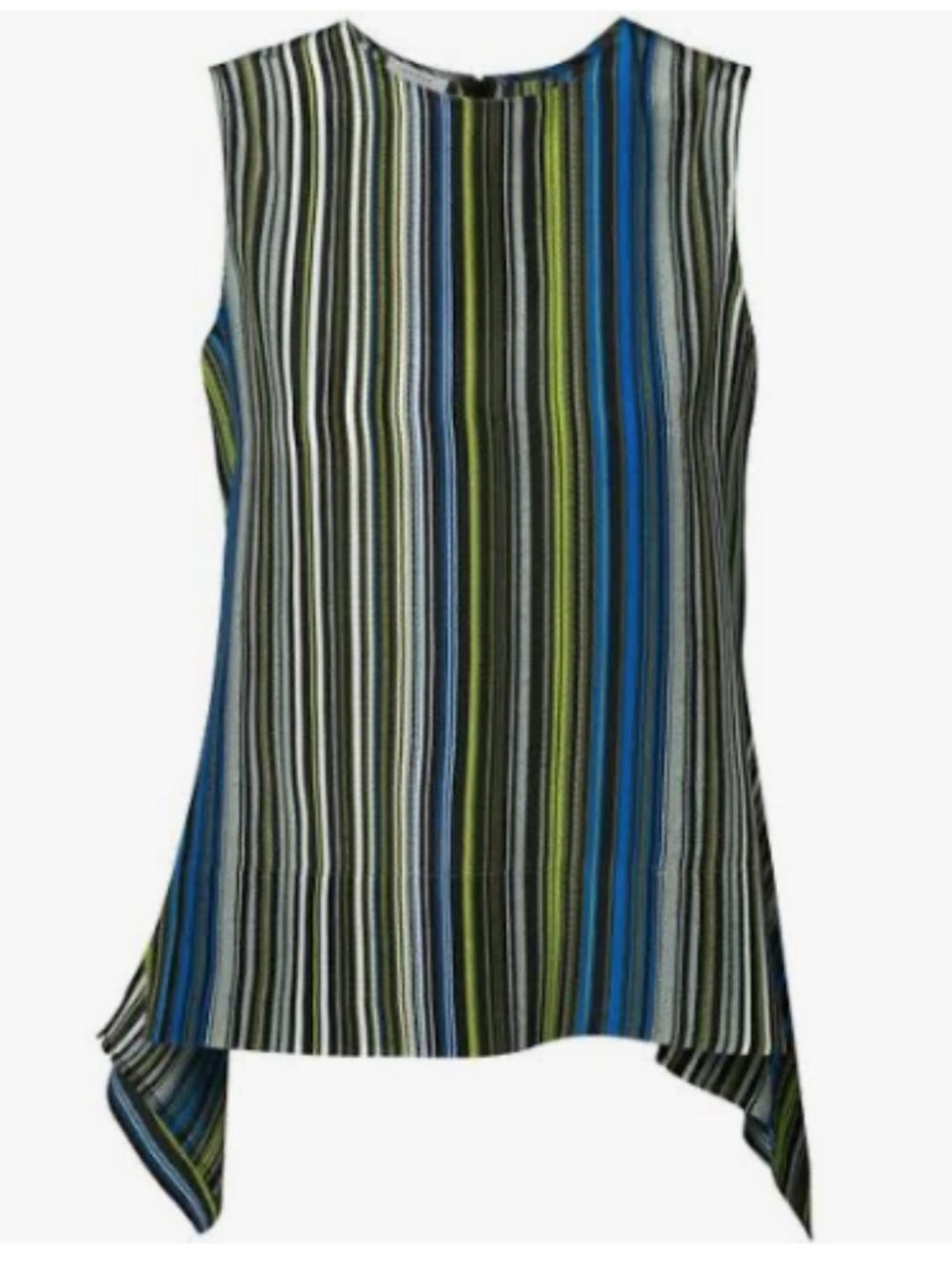 A-K-R-I-S Punto Flappy Striped Silk Top
